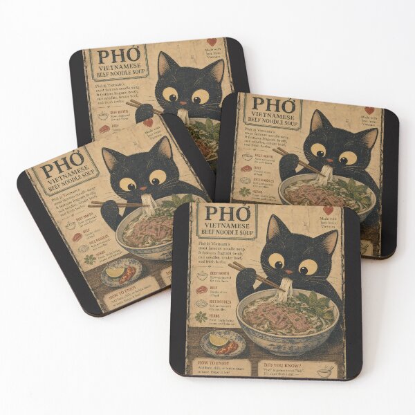 Item preview, Camisetas divertidas con estampados de comida vietnamita Cat Pho, regalos de anime Kawaii de gatos designed and sold by PurrfectHome.