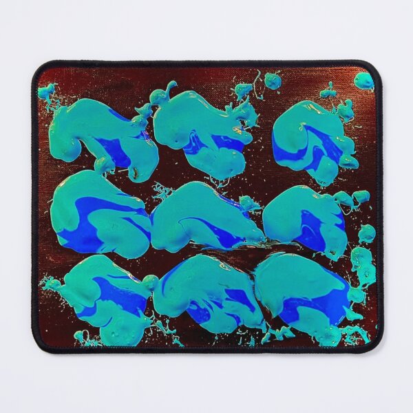 Item preview, Jelly Fish Blue & Teal Abstract Art designed and sold by BirdandaBrush.