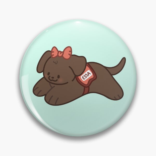 Item preview, Bow Emotional Support Stuffed Animal ~ Chocolate Lab  designed and sold by ESSA Zone.