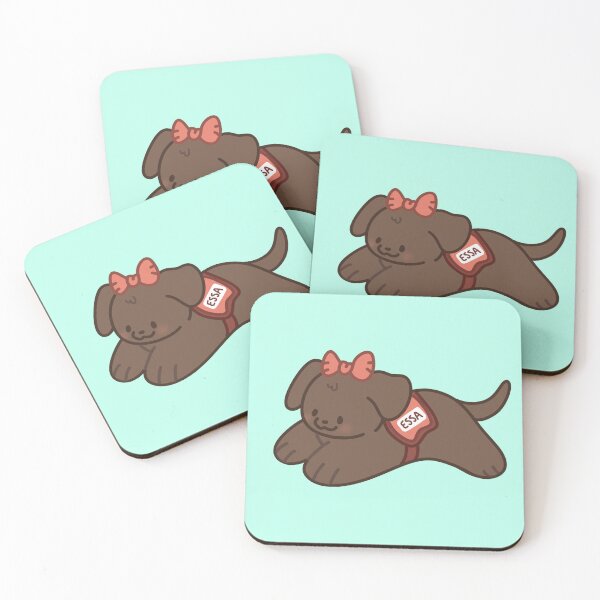 Aperçu de l'œuvre Peluche de soutien émotionnel Bow ~ Labrador chocolat créée et vendue par ESSA Zone.