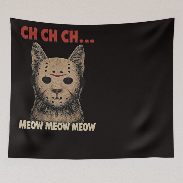 Item preview, Jason Voorhees Tshirts Cat Ch Ch Ch Meow Meow Meow Halloween Friday The 13th Series Horror Movie Halloween Cat Killer Horror Movie Gift Fan designed and sold by Hydlaaksmndriss.