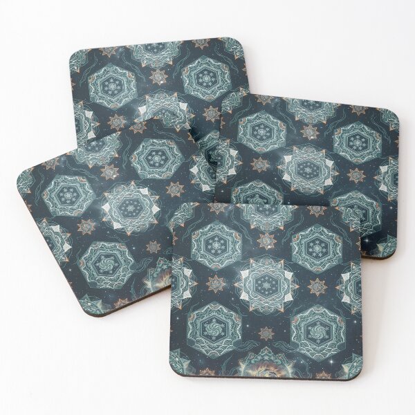 Item preview, Cosmic Mercury: Traditional Korean Dancheong Seamless Pattern designed and sold by SOOstudio73.