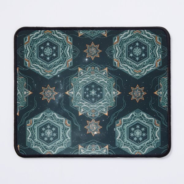 Item preview, Cosmic Mercury: Traditional Korean Dancheong Seamless Pattern designed and sold by SOOstudio73.
