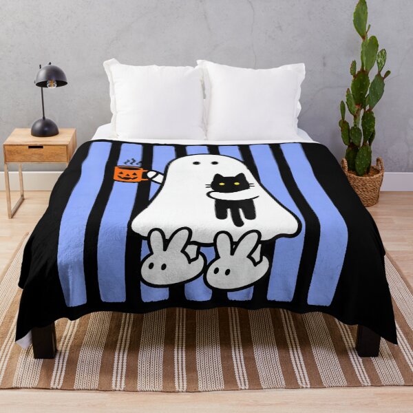 Item preview, Cute Halloween Ghost Coffee Black Cat Spooky designed and sold by LouisaOReilly.