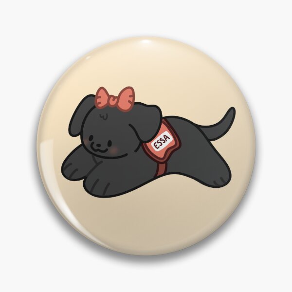 Item preview, Bow Emotional Support Stuffed Animal ~ Black Lab  designed and sold by ESSA Zone.