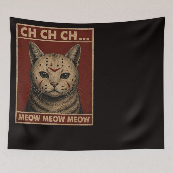 Item preview, Jason Voorhees Tshirts Cat Ch Ch Ch Meow Meow Meow Halloween Friday The 13th Series Horror Movie Horror Movie Gift Fan designed and sold by Hydlaaksmndriss.