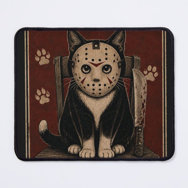 Item preview, Jason Voorhees Tshirts Cat Ch Ch Ch Meow Meow Meow Halloween Friday The 13th Series Horror Movie Halloween Cat Killer designed and sold by Hydlaaksmndriss.