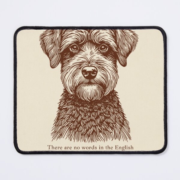 Item preview, Vintage Etched Schnoodle Portrait Quote Print designed and sold by WaggingTailsCo.