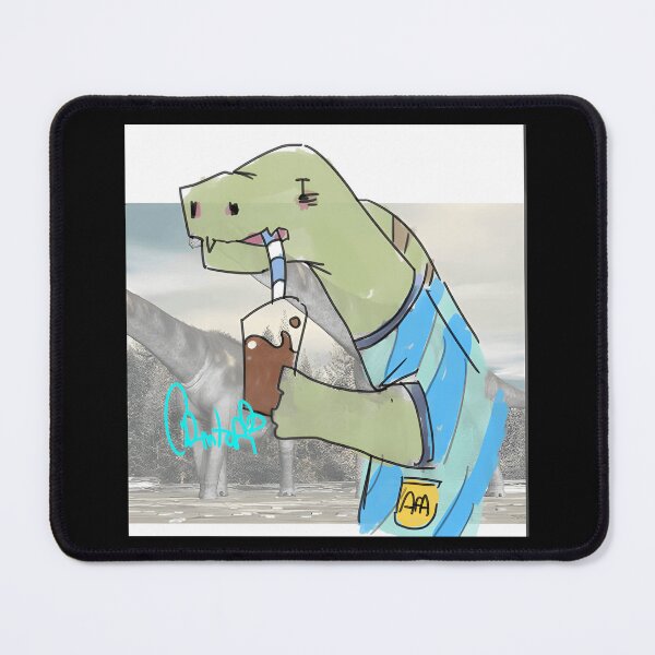 Item preview, Cool Dinosaur Enjoying a Drink designed and sold by J-Mindful.
