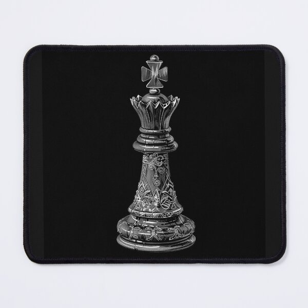 Item preview, Ornate Chess King Gothic Strategy Game Black and White Art Design designed and sold by inkoutninja.