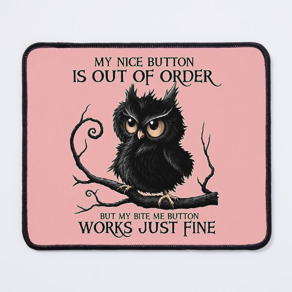 Item preview, Funny Owl Bite Me Button, Owl designed and sold by nasr-say.