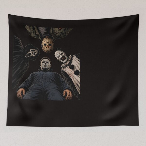 Item preview, Halloween Tshirts Michael Myers Jason Voorhees Ghost Face And Art The Clown Horror Nights Horror Characters Universal Studios Scary Movie designed and sold by Hydlaaksmndriss.
