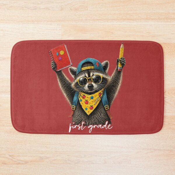 Item preview, First Grade Boys Girls Kids Raccoon Back to School First Day designed and sold by melodycook.