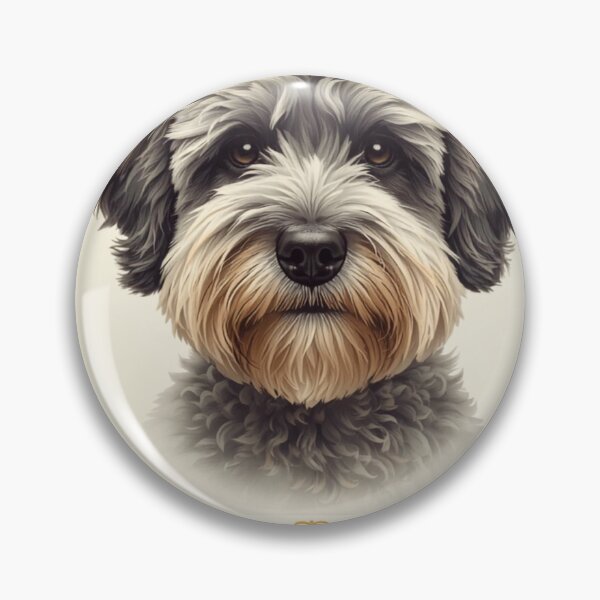 Item preview, "Schnoodle Dog Portrait Love Quote Print" designed and sold by WaggingTailsCo.