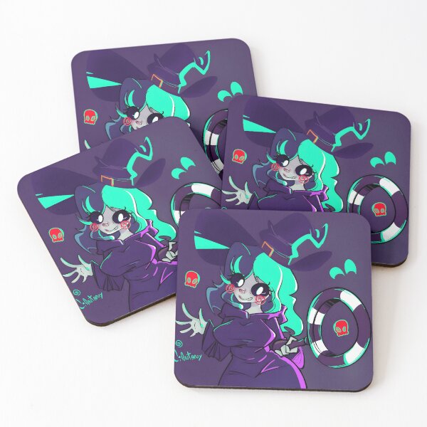 Item preview, Cute Witch Character with Lollipop and Skulls designed and sold by J-Mindful.