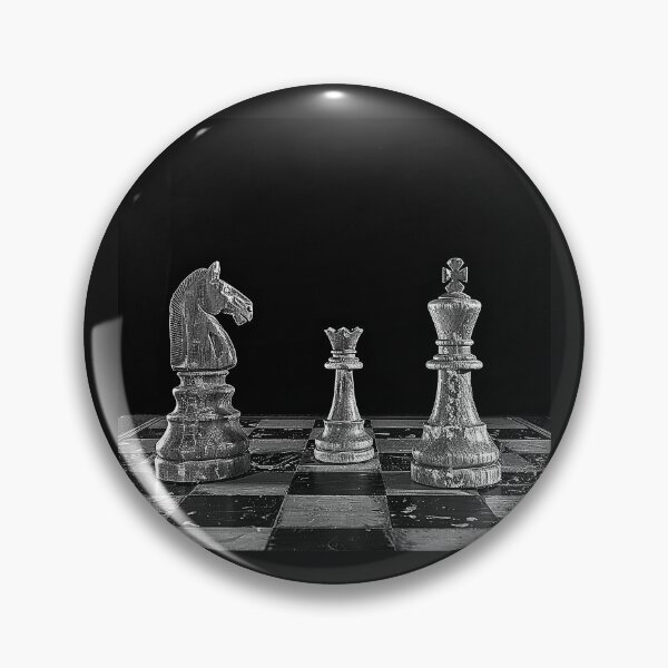 Item preview, Chess King Queen Knight Black and White Strategy Game Art Design designed and sold by inkoutninja.