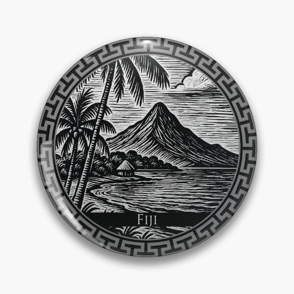 Item preview, Fiji Vintage Woodcut Art designed and sold by Thistle-TShop.