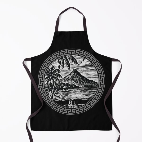 Item preview, Fiji Vintage Woodcut Art designed and sold by Thistle-TShop.