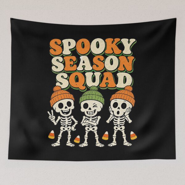 Item preview, Spooky Season Squad - Retro Halloween Skeletons  designed and sold by Graphic Vibe Designs.
