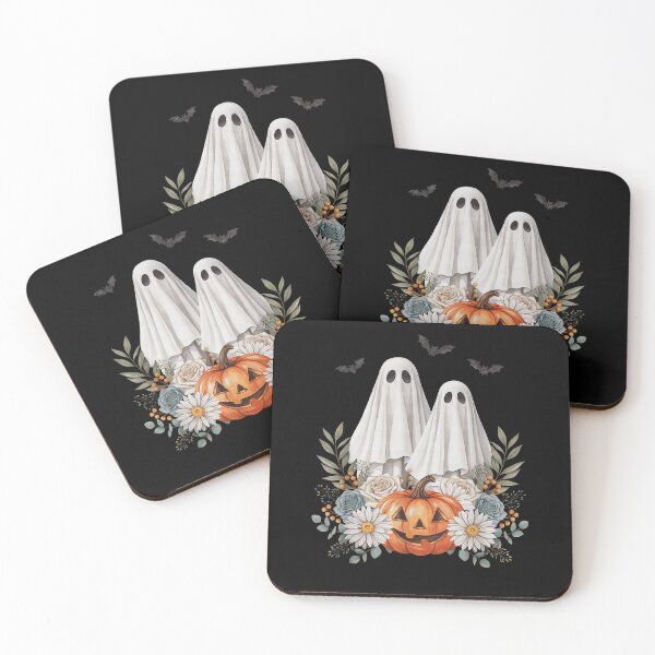 Item preview, Floral Ghost Couple Pumpkin Cottagecore Halloween designed and sold by VioletNance.