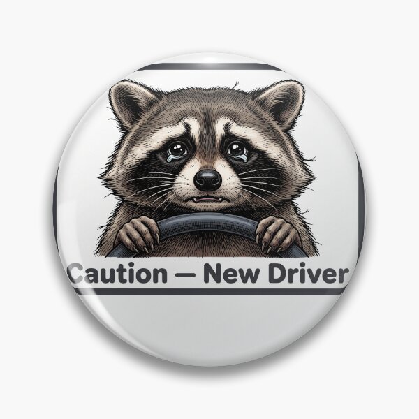 Item preview, Caution Crying Raccoon Driver designed and sold by Roy & Tiffany.