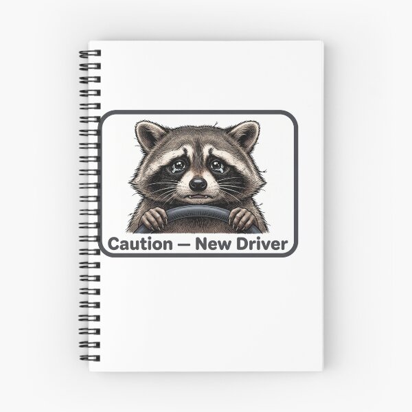 Item preview, Caution Crying Raccoon Driver designed and sold by Roy & Tiffany.