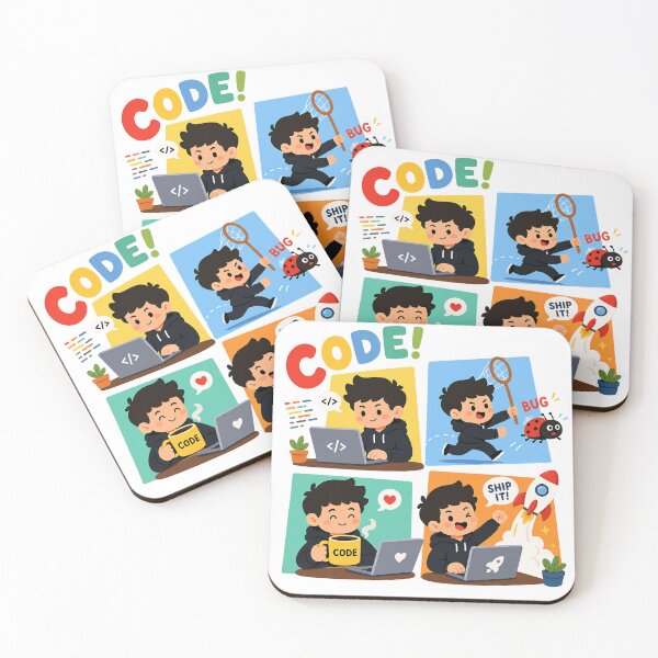 Item preview, Cute Developer Coding Life – Code Debug Coffee Ship It designed and sold by NONAHEMA.