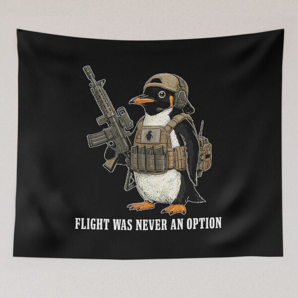 Item preview, Flight Was Never an Option Tactical Penguin designed and sold by charoen-design.
