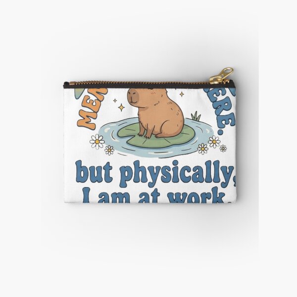 Item preview, Mentally I Am Here But Physically At Work Capybara designed and sold by RoyalDeluxGo.