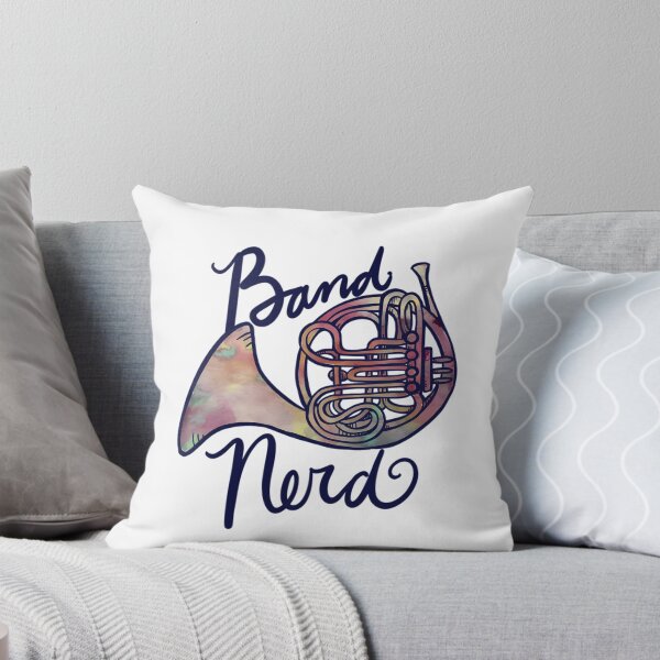 Item preview, French Horn Watercolor Brass Instrument Music Student designed and sold by TheFcknHorseman.