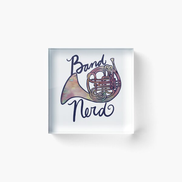Item preview, French Horn Watercolor Brass Instrument Music Student designed and sold by TheFcknHorseman.