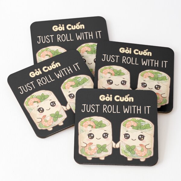 Item preview, JUST ROLL WITH IT - Fresh Vietnamese Spring Rolls - Kawaii designed and sold by Danh Style.