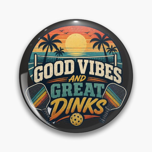 Item preview, Good Vibes, Great Dinks - Pickleball Dad Retro Shirt designed and sold by GreyTee.