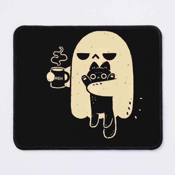 Item preview, Meh Ghost Cat Spooky Black Cat Halloween Coffee designed and sold by stershopepie.