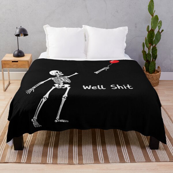 Item preview, Funny Skeleton Lost Balloon Halloween Dark Humor designed and sold by LouisaOReilly.