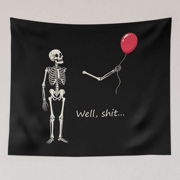 Artikelvorschau, Funny Skeleton Lost Balloon Halloween Saying Quote entworfen und verkauft von HaytamShop.