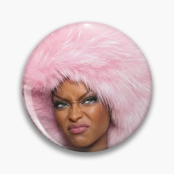 Item preview, Funny Sassy Doll Huge Pink Fur Hat Judgemental Meme designed and sold by Devilians92.