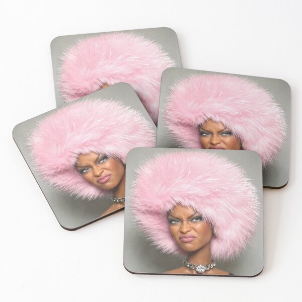 Item preview, Funny Sassy Doll Huge Pink Fur Hat Judgemental Meme designed and sold by Devilians92.