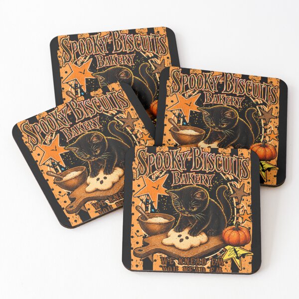 Item preview, Spooky Biscuits Bakery Black Cat Jack O Lantern Halloween designed and sold by LouisaOReilly.
