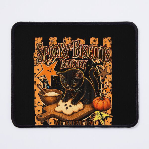 Item preview, Spooky Biscuits Bakery Black Cat Jack O Lantern Halloween designed and sold by LouisaOReilly.