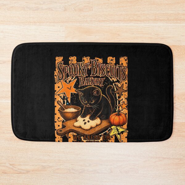 Item preview, Spooky Biscuits Bakery Black Cat Jack O Lantern Halloween designed and sold by LouisaOReilly.