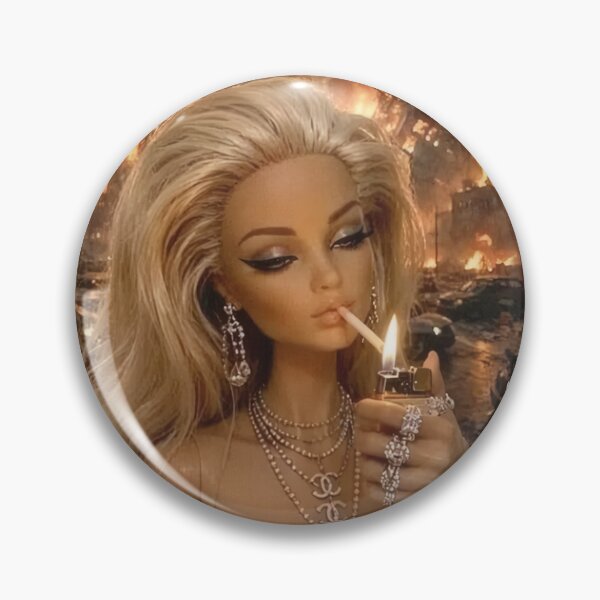 Item preview, Unbothered Baddie Doll City Burning Smoking Funny Meme designed and sold by Devilians92.