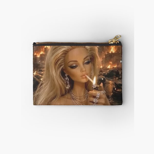 Item preview, Unbothered Baddie Doll City Burning Smoking Funny Meme designed and sold by Devilians92.