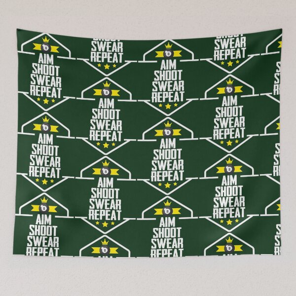 Item preview, Billiard Pool - Aim Shoot Swear Repeat 398 designed and sold by BRBDesignsCo.