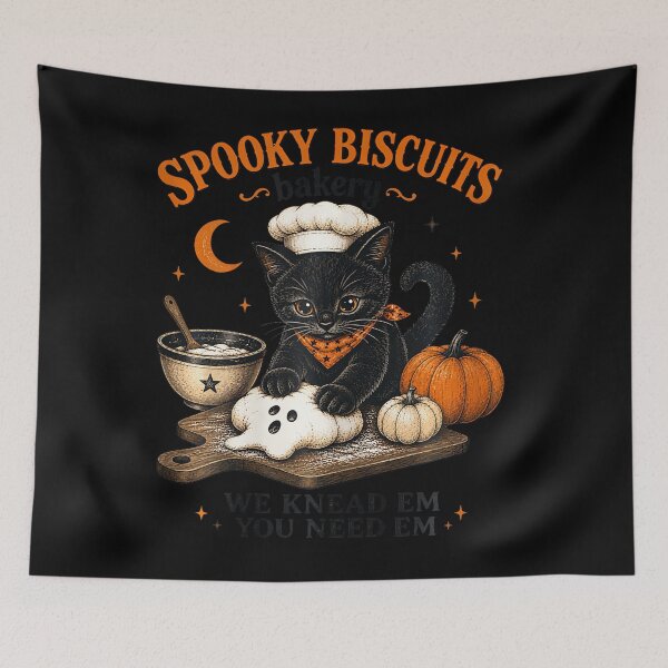 Item preview, Spooky Biscuits Bakery Funny Black Cat Halloween Pumpkin designed and sold by LouisaOReilly.
