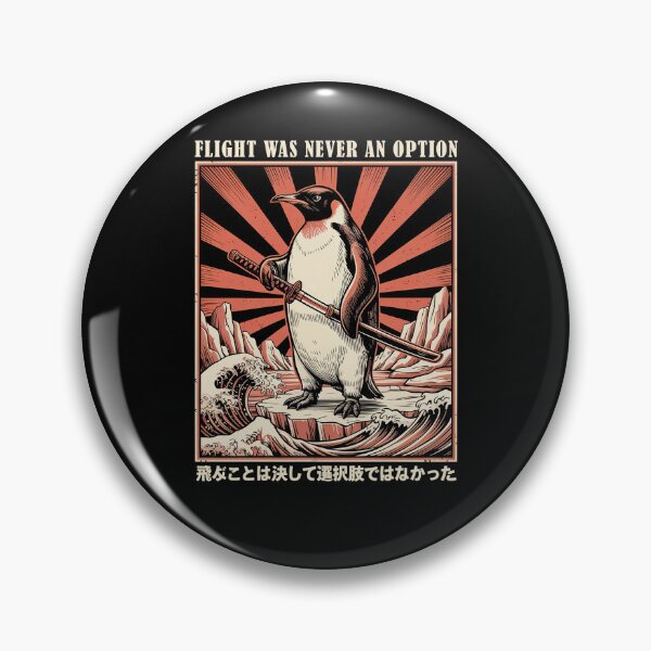 Item preview, Flight Was Never an Option Funny Samurai Penguin designed and sold by charoen-design.