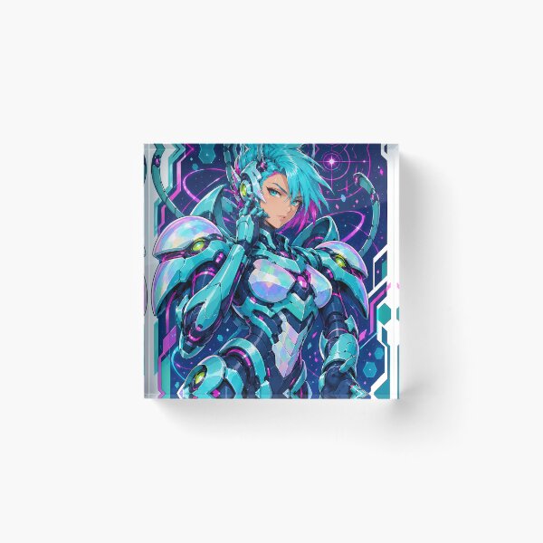 Item preview, Turquoise Beetle Cyberpunk Mecha Alien Hunter designed and sold by Apocalyptic Art Studio.