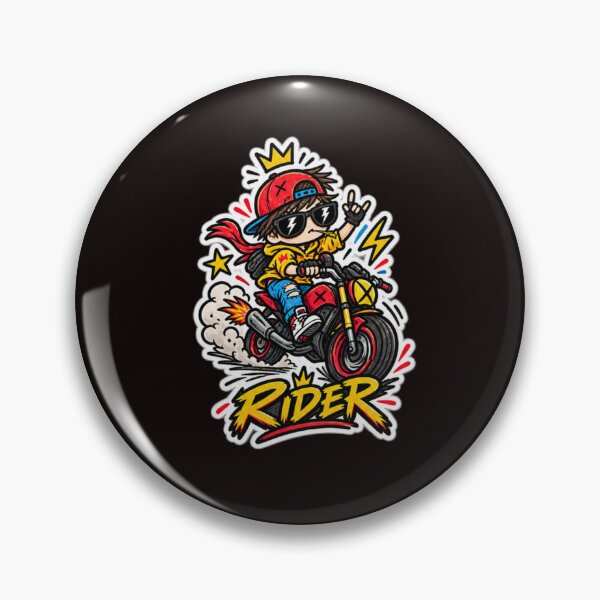 Item preview, Rider doodle sticker- Savage cartoon Bike Boy designed and sold by PearlPathFinds.