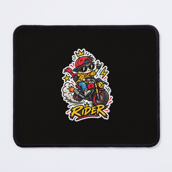 Item preview, Rider doodle sticker- Savage cartoon Bike Boy designed and sold by PearlPathFinds.