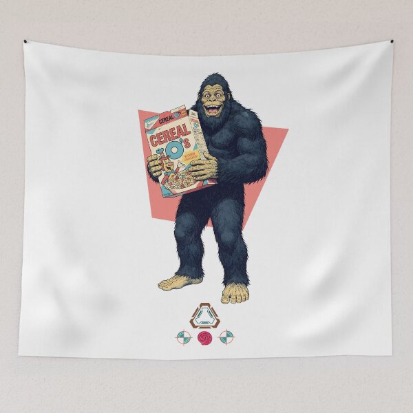Item preview, Bigfoot Finding His Favorite Cereal Retro Comic Style designed and sold by Whimsy Trail Co.